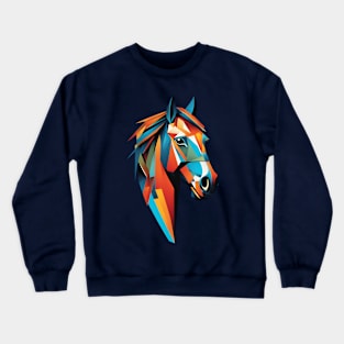 Geometric Horse's Head Crewneck Sweatshirt